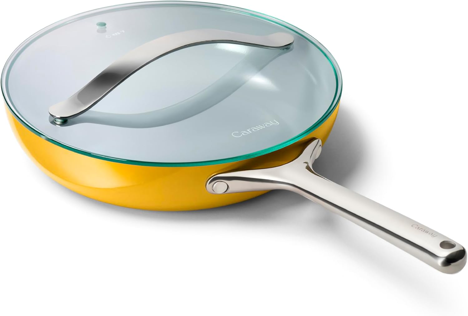 Caraway Nonstick Ceramic Frying Pan with Glass Lid - 10.5 in