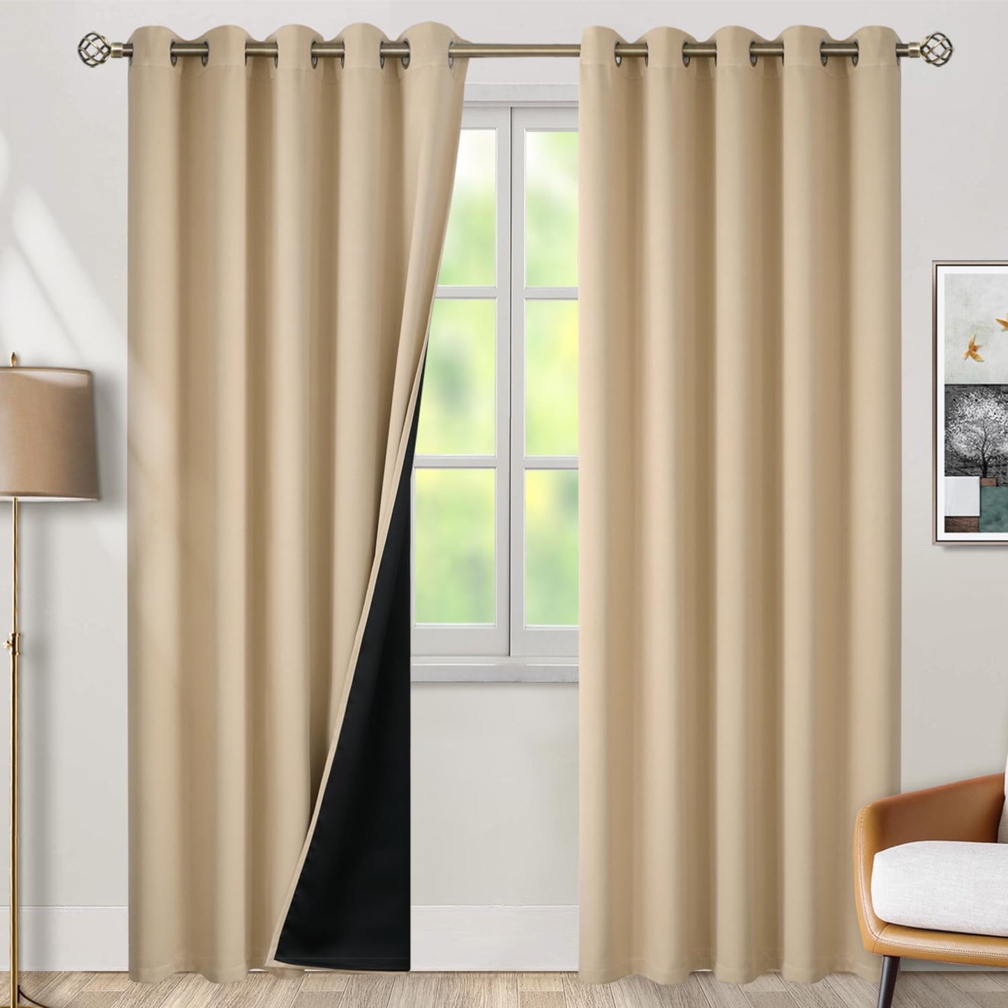 BGment Thermal Insulated Blackout Curtains for Bedroom 60x84