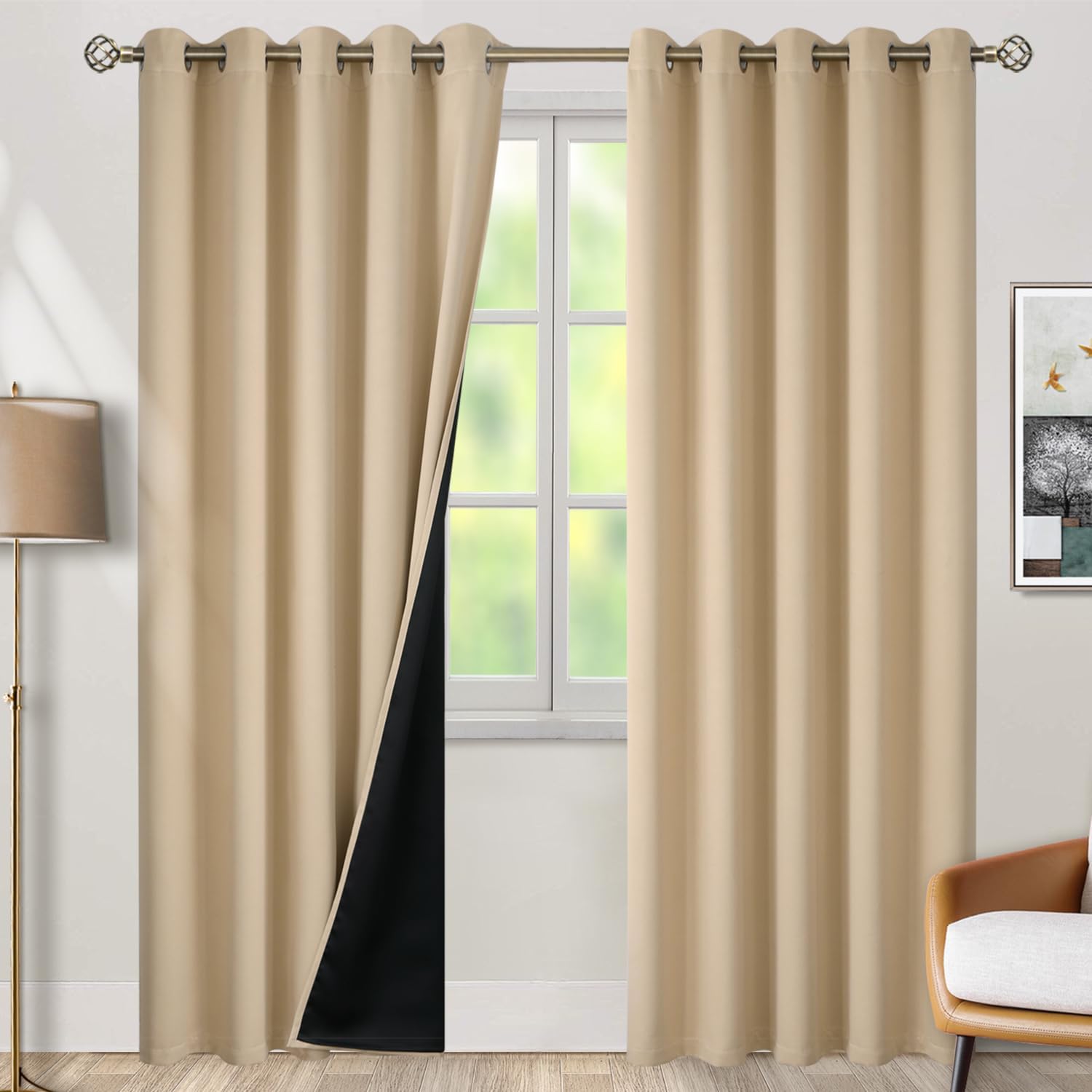 BGment Thermal Insulated Blackout Curtains for Bedroom 60x84
