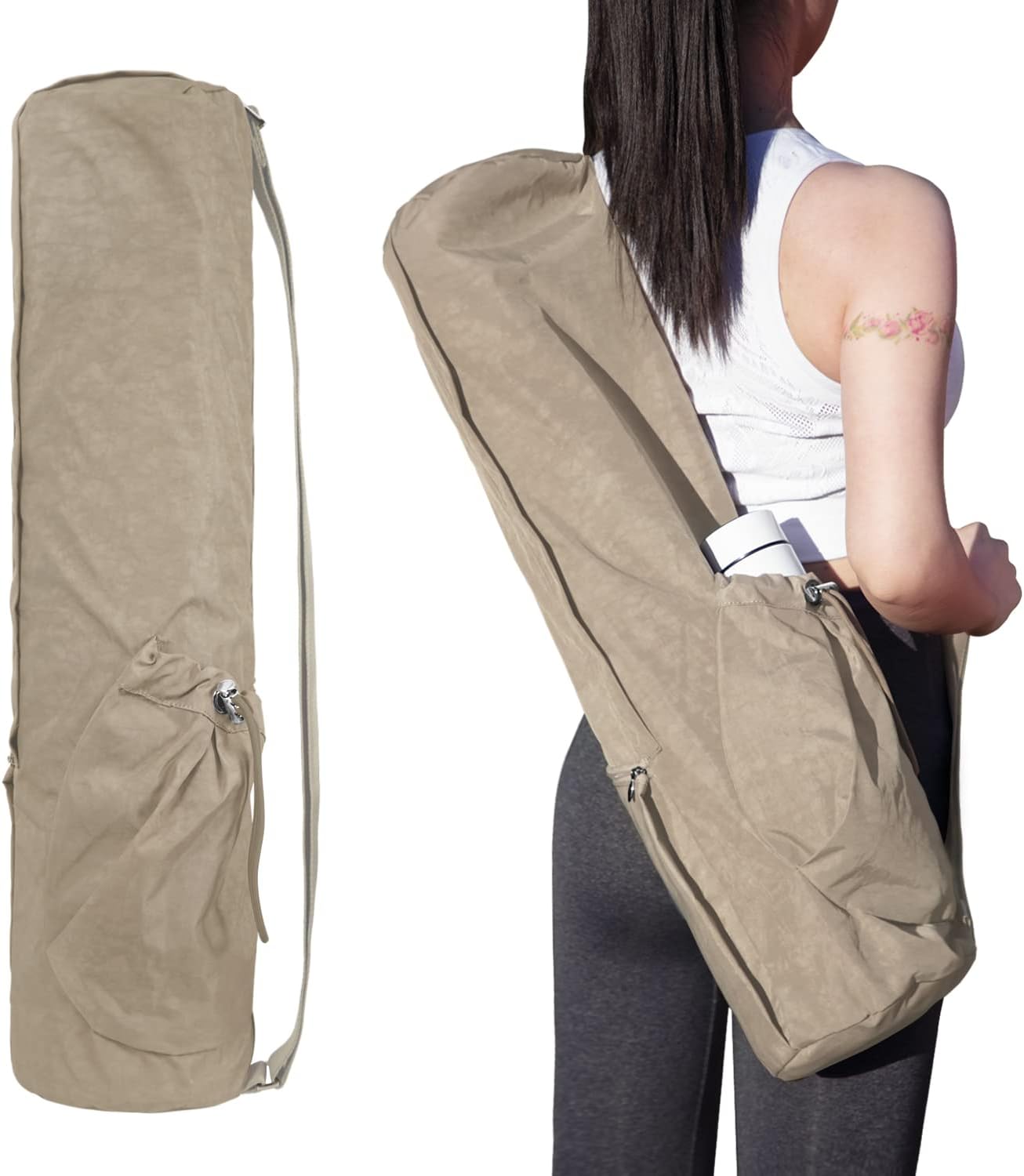 Premium Waterproof Yoga Mat Bag | Multi-Pocket Carrier | Fits 1/4 & 1/2 Mats | Perfect for Yoga & More!