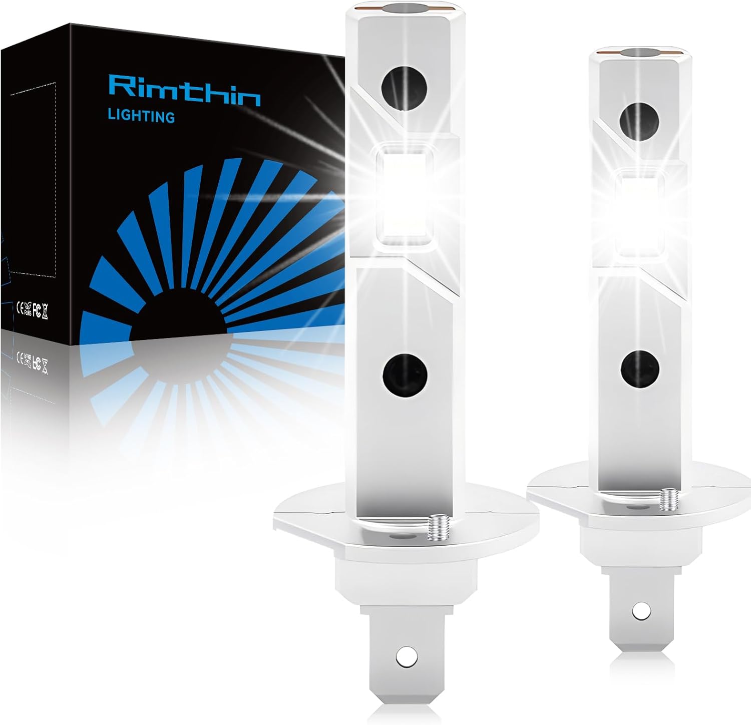H1 Bulbs, 6000K Cool White, Super Bright Fog Bulbs for Clarity