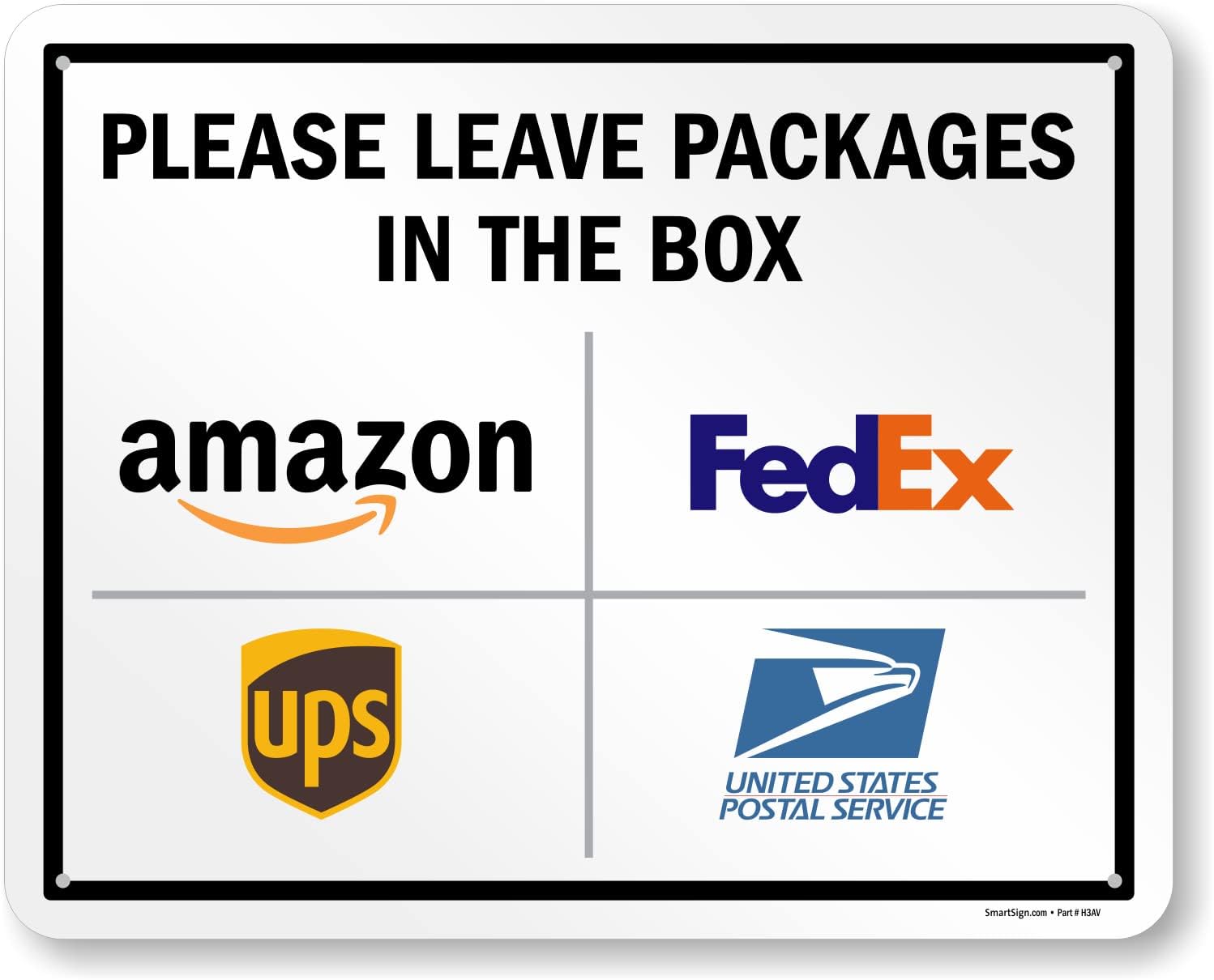 SmartSign 24 x 30 inch Please Leave Packages In The Box Sign