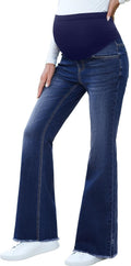 Maternity Jeans for Women Over Belly Flare Pregnancy Pants - Comfy Fit