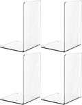Acrylic Bookends for Shelves - Clear Heavy Duty Book Holders