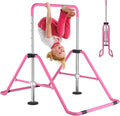 Kids Gymnastics Bar Adjustable Height Training Bar for Home - Foldable