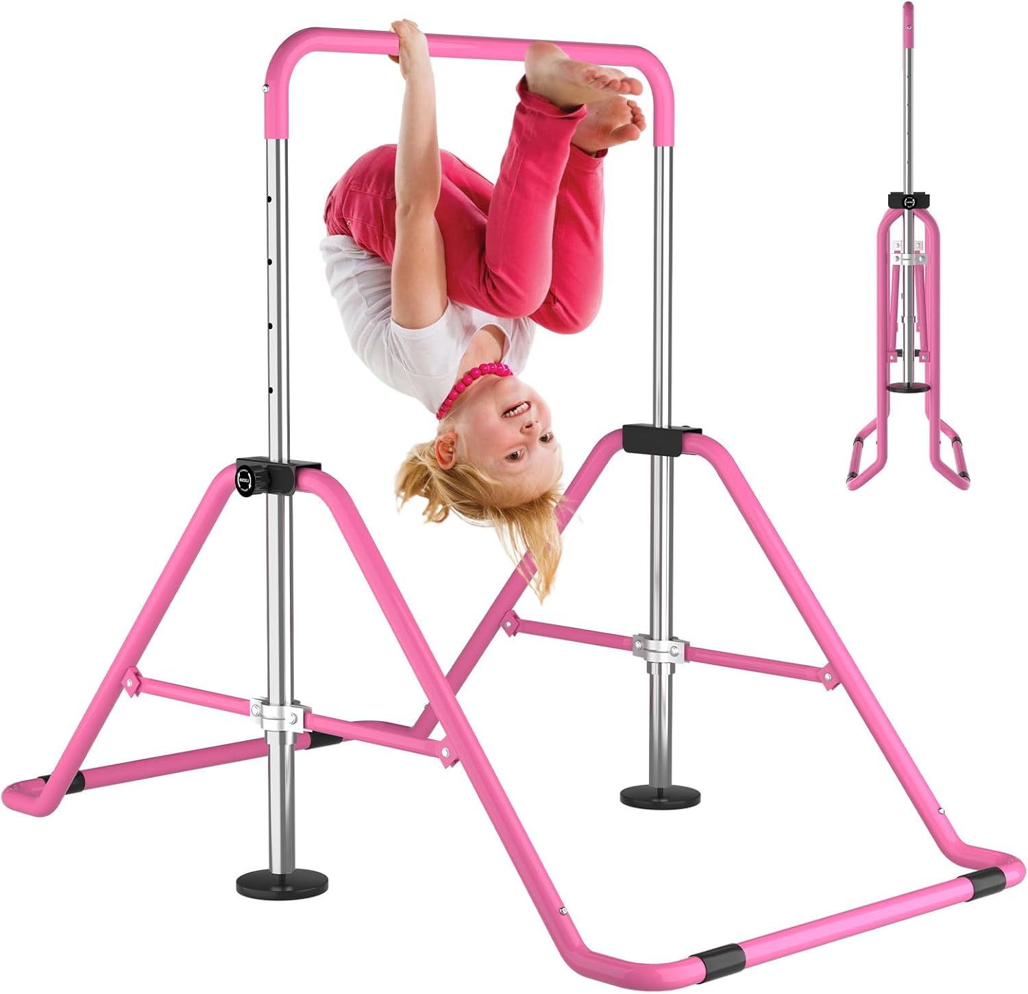 Kids Gymnastics Bar for Home Training - Adjustable Height Fun