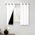 Blackout Curtains 100% Blackout White Grommet Panels - Thermal Noise