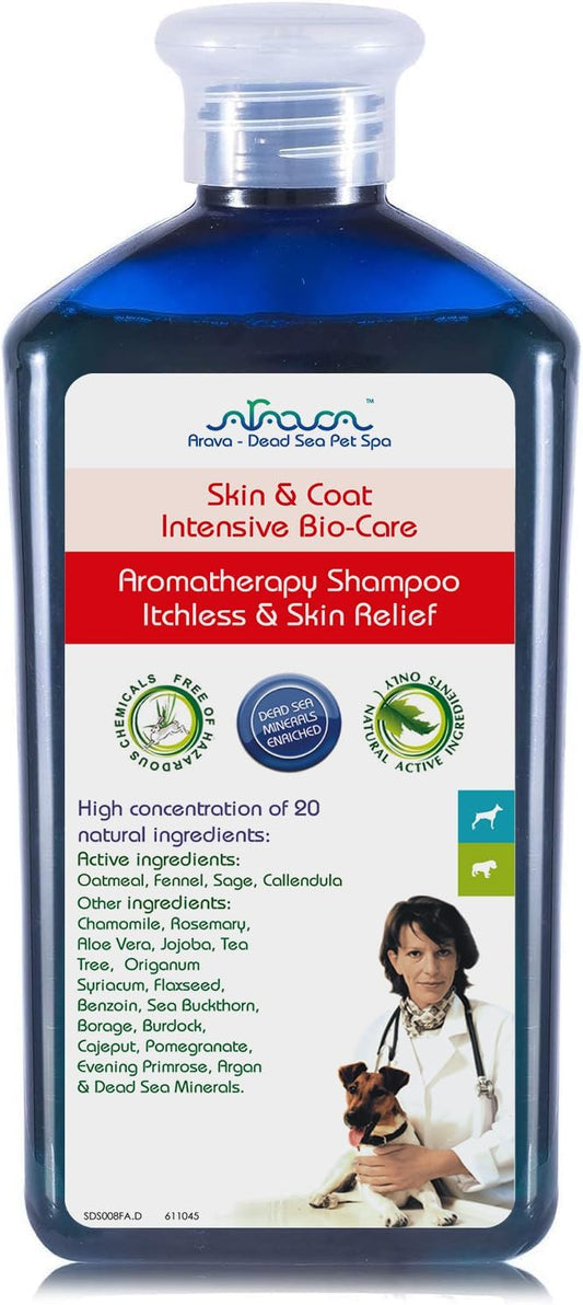 Arava Natural Medicated Dog Shampoo for Healthy Skin & Coat