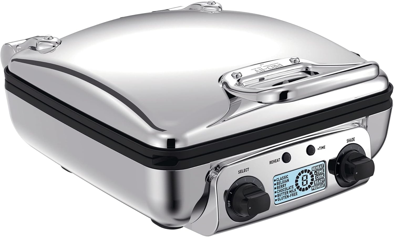 All-Clad Stainless Steel Waffle Maker - 7 Browning Levels, Removable Plates