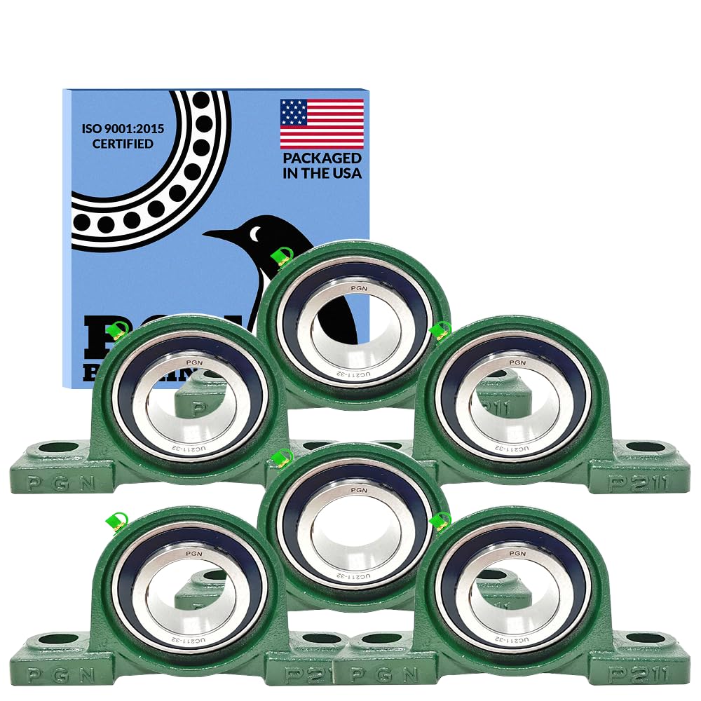 PGN UCP211-32 Pillow Block Bearing - Durable Chrome Steel Bearings