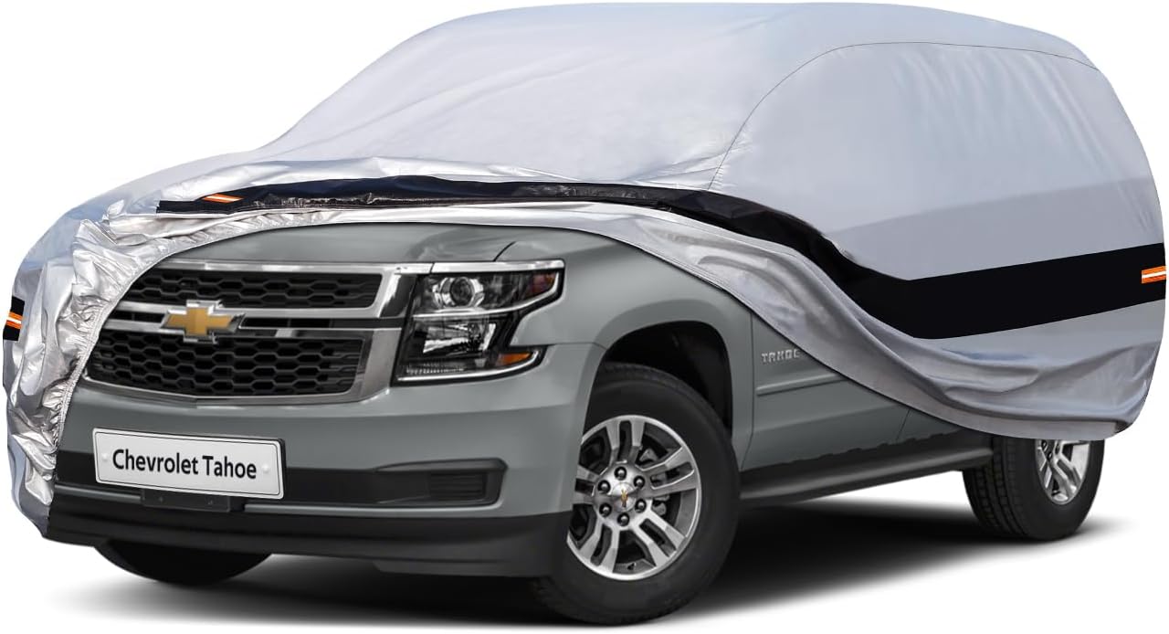10 Layers SUV Car Cover for Chevrolet Tahoe 2007-2024 Waterproof