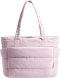 Puffy Tote Bag for Women Quilted Shoulder Bag - Lightweight Travel