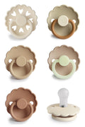 FRIGG SilkySoft Silicone Baby Pacifier 6-Pack Cinnamon Charm - Soft
