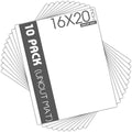 16x20 White Uncut Mat Boards - Pack of 10 for Framing Needs