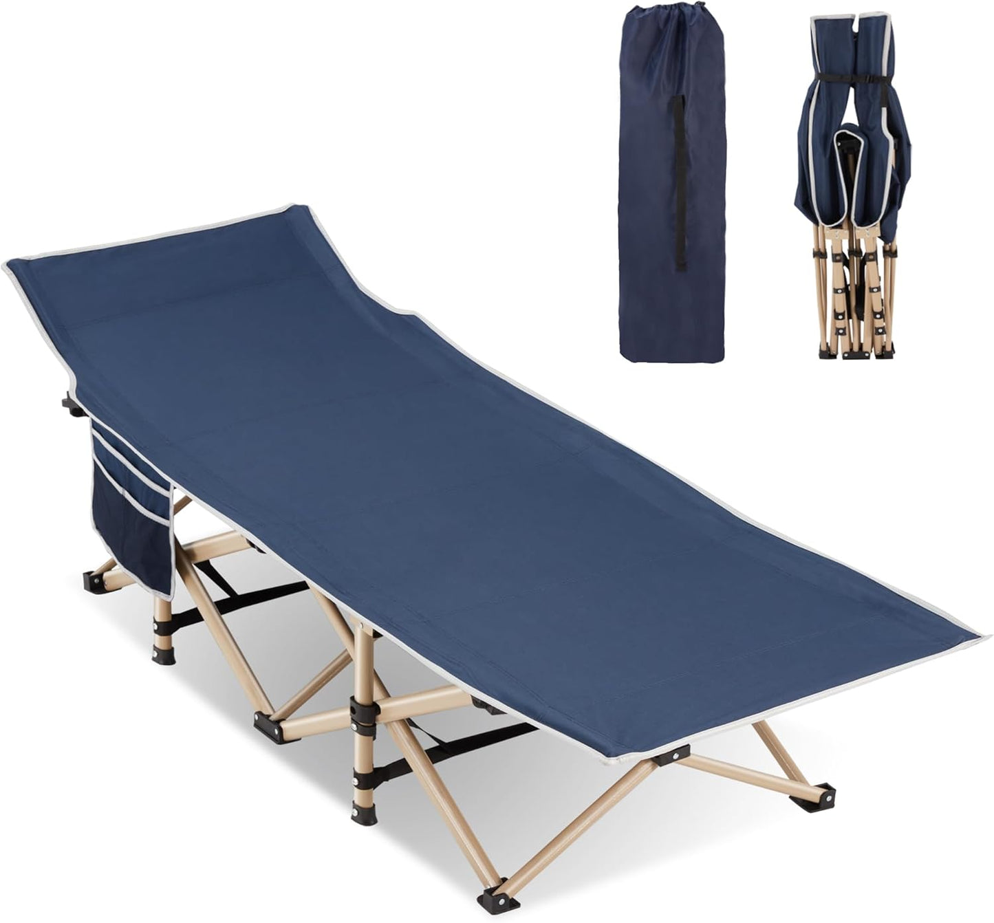 Folding Camping Cot for Sleeping - Heavy Duty Portable Bed