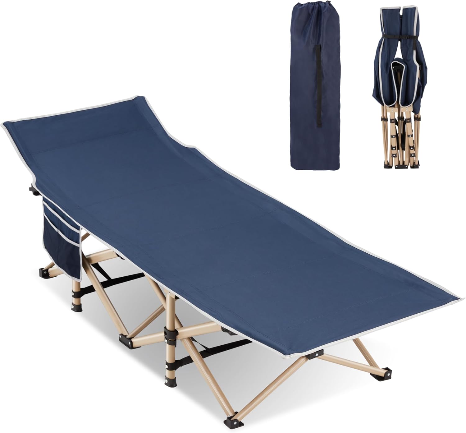 Folding Camping Cot for Sleeping - Heavy Duty Portable Bed