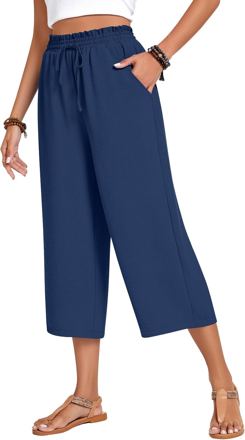 Anyhold Women's Capri Pants for Casual Comfort and Style