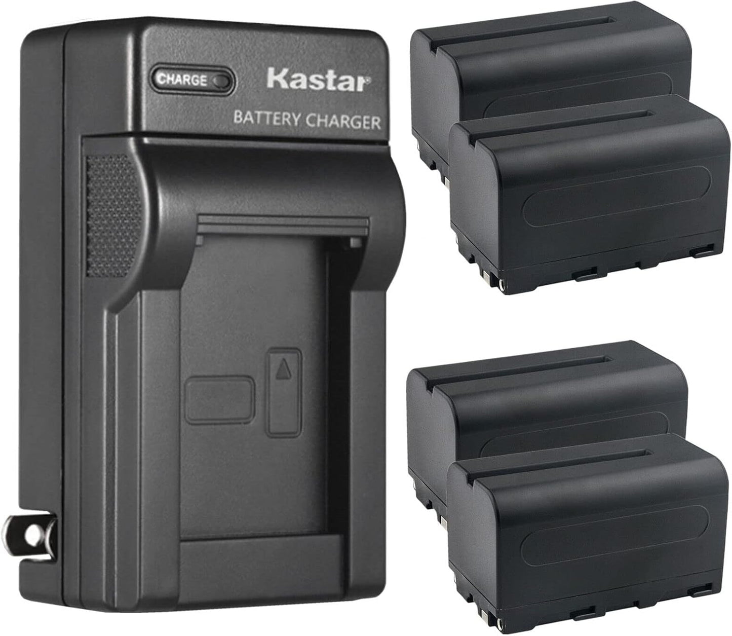 Kastar 4-Pack NP-F750 / NP-F770 Battery and Charger for Monitors