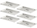 CURTA 6-Pack 1/4 Size Steam Table Pan Cover With Handle - Durable NSF