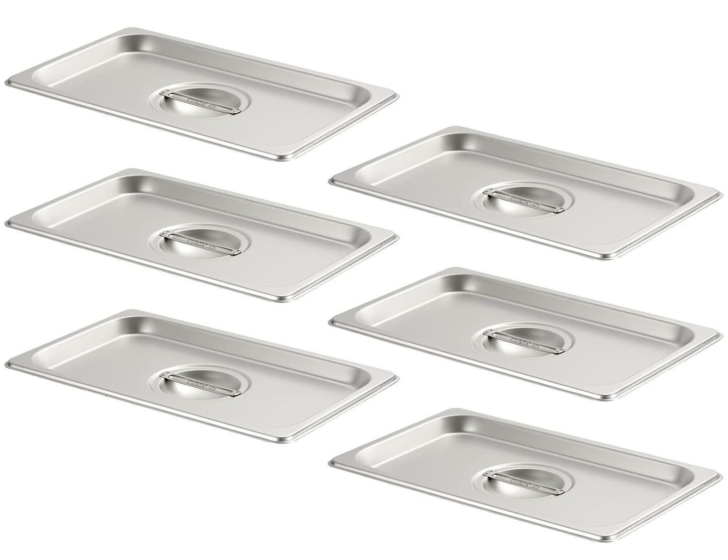 CURTA 6-Pack 1/4 Size Steam Table Pan Cover with Handle