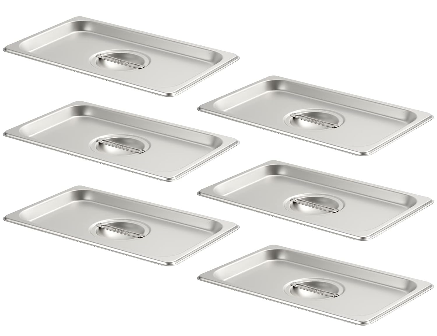 CURTA 6-Pack 1/4 Size Steam Table Pan Cover with Handle