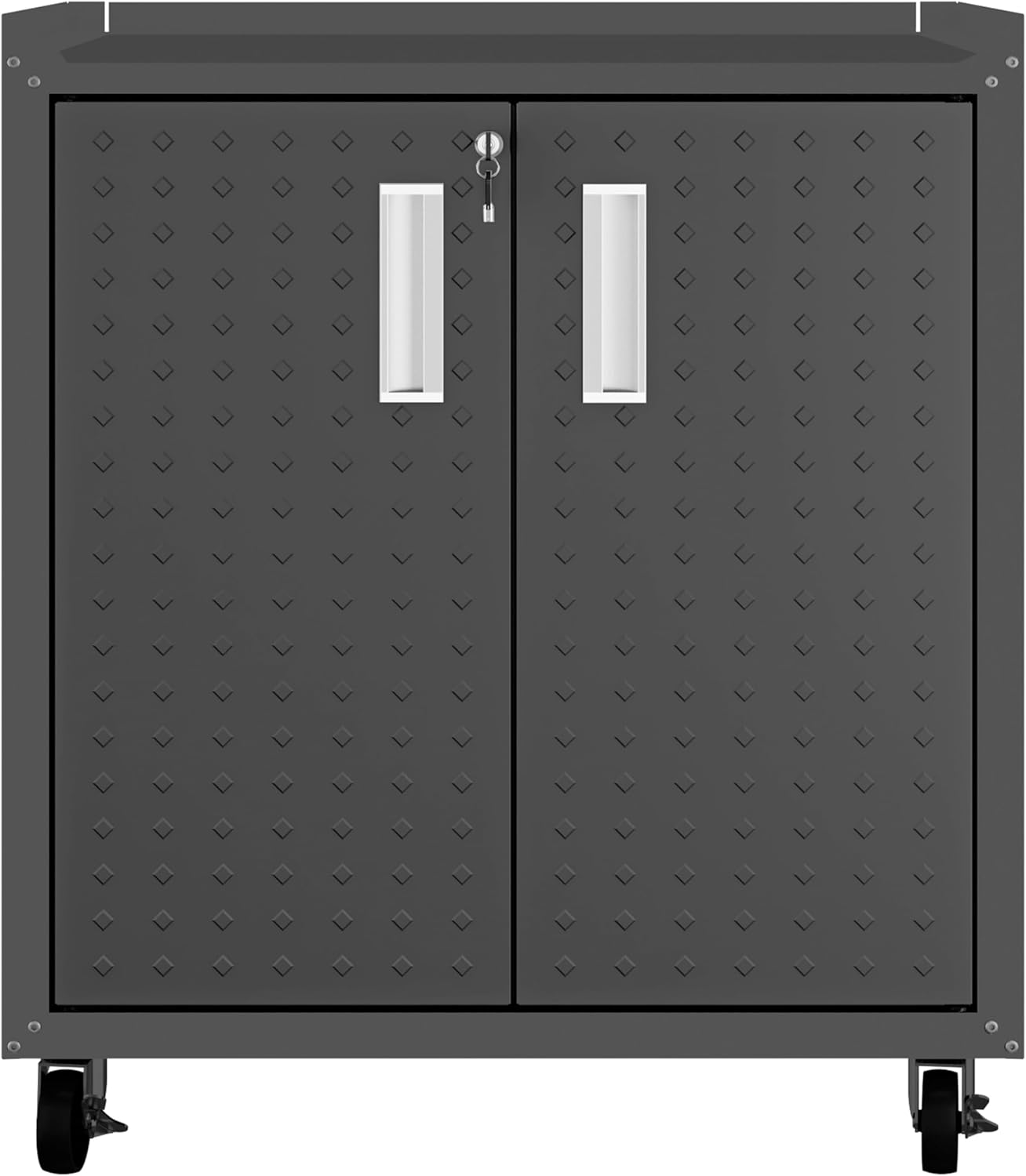 Manhattan Comfort Fortress Mobile Cabinet with Adjustable Shelves