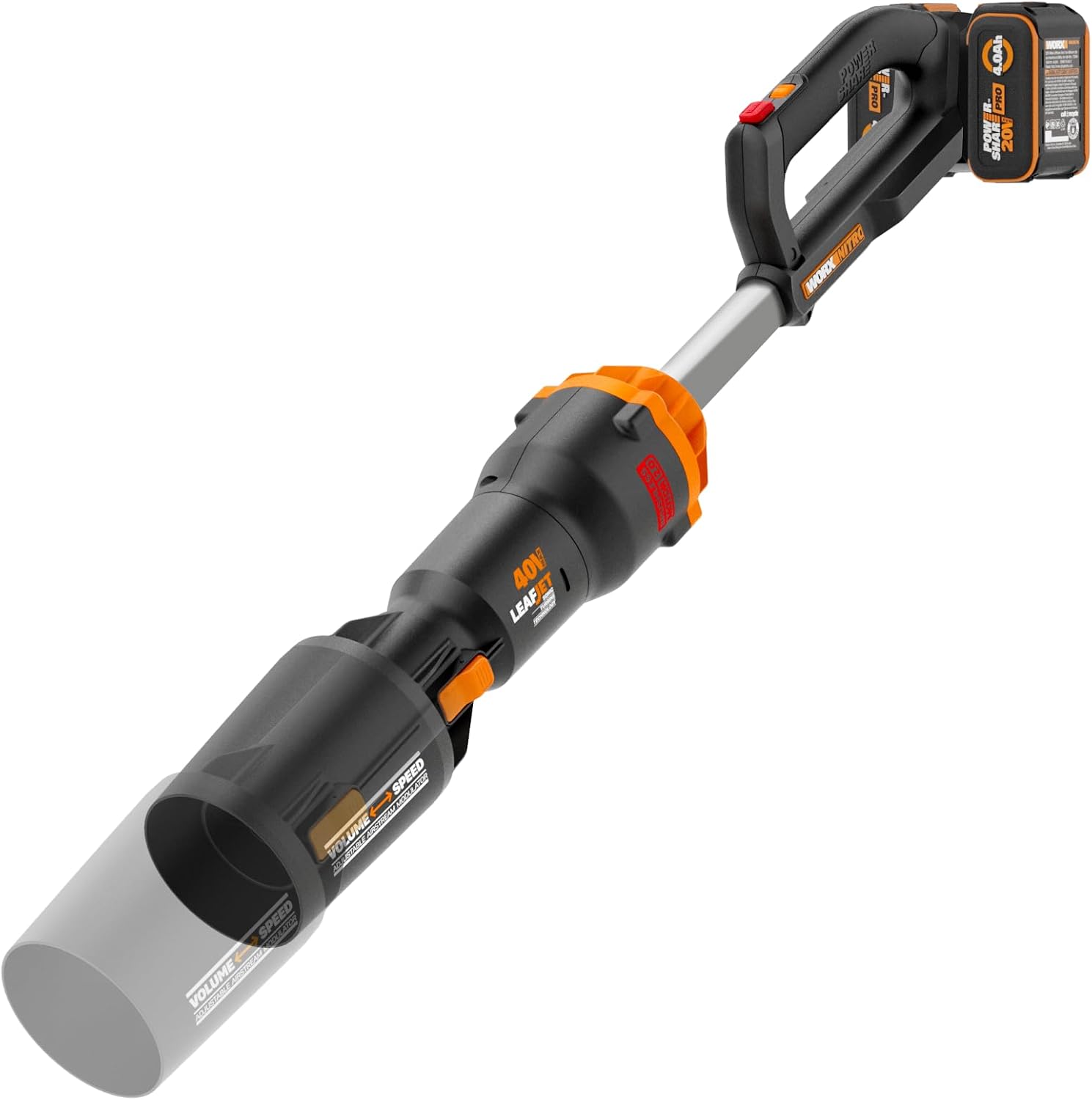 WORX Nitro WG585 Cordless Leaf Blower with 620CFM Power