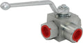 Hydraulic Ball Valve KHB3K 3/4ft NPT 3-Way Shut-Off - Durable Control