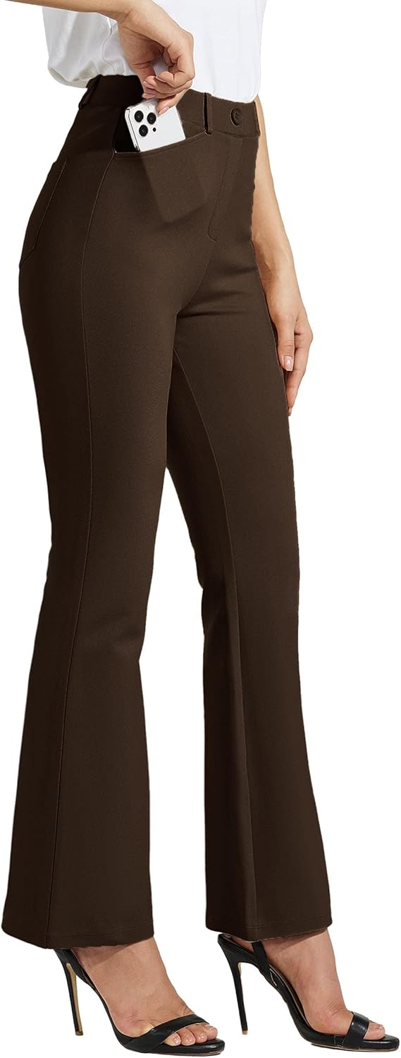 Willit Women's Yoga Dress Pants Bootcut Stretch Work Slacks
