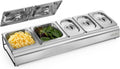 Onlyfire Pizza Topping Station Stainless Steel Condiment Organizer - 5