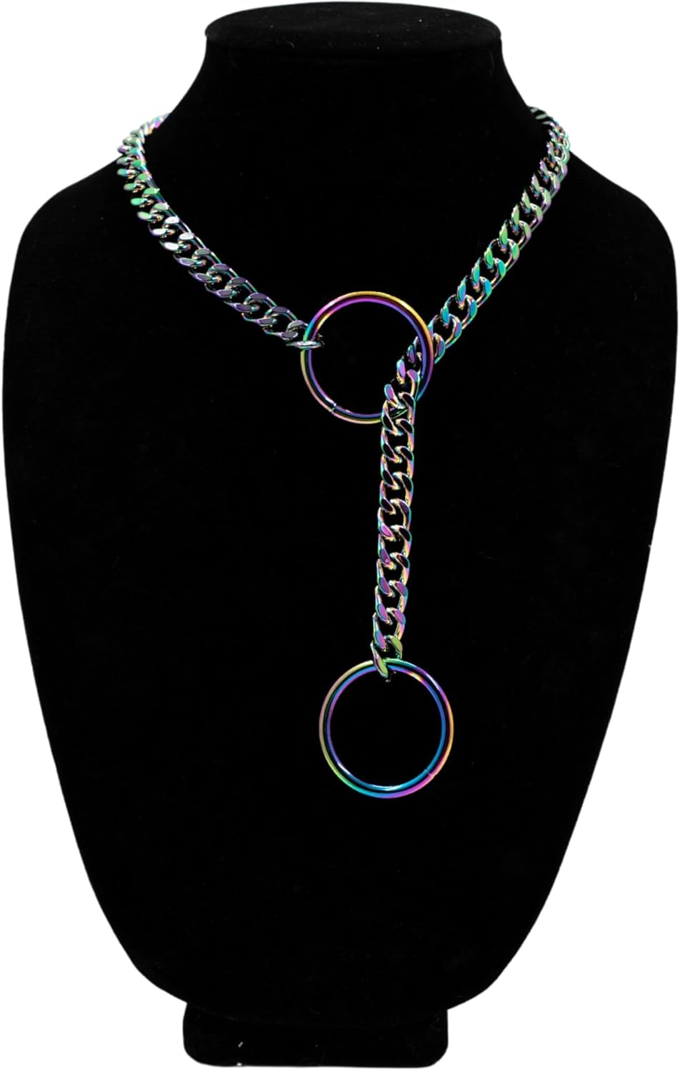Custom Double Heart O-ring Slip Chain Necklace for Women and Men