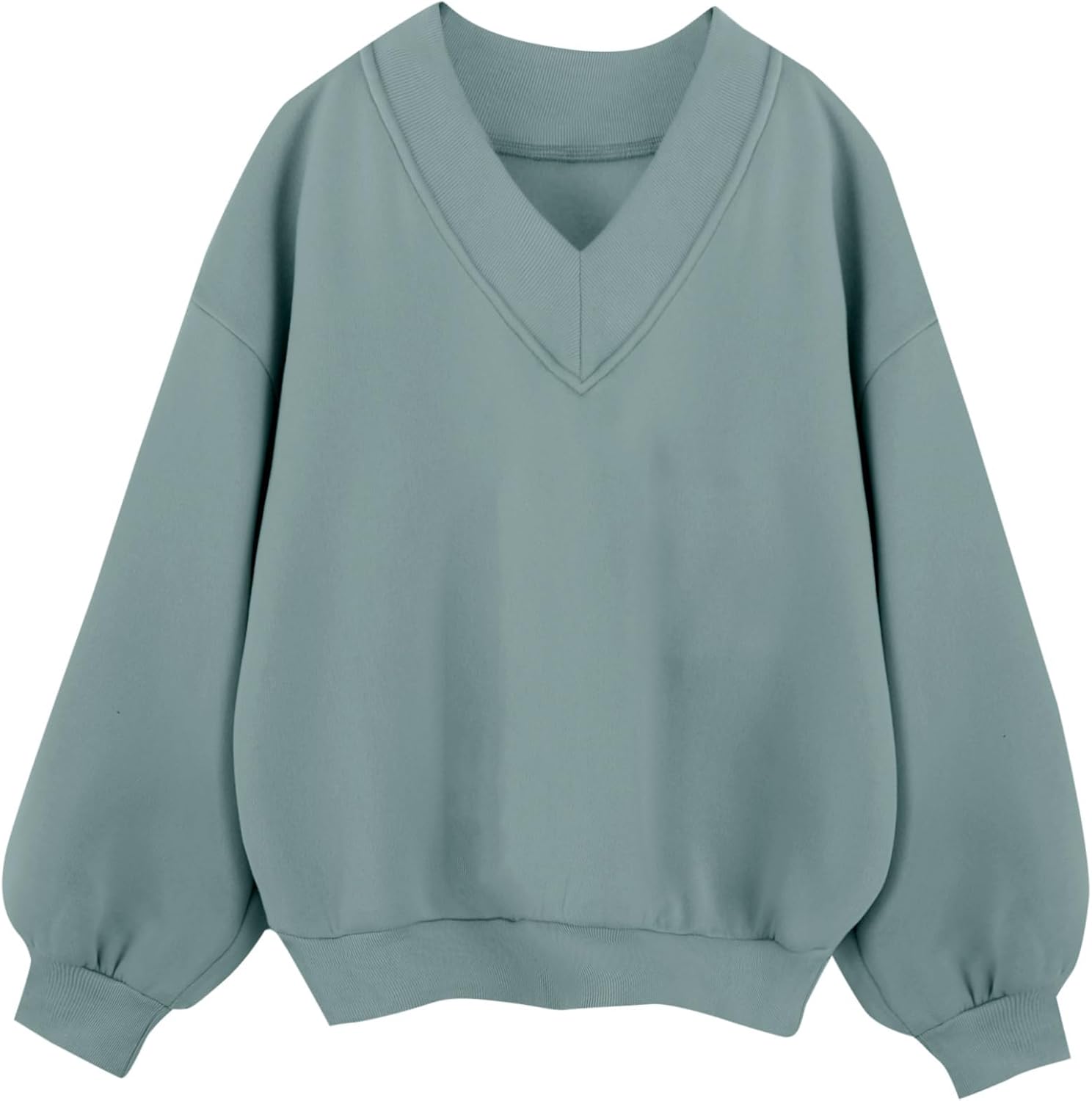 Hilinker Womens V Neck Oversized Sweatshirts for Casual Style