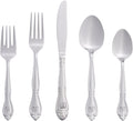 Rose Monogrammed Flatware Set 46-Piece W - Full Service for Eight