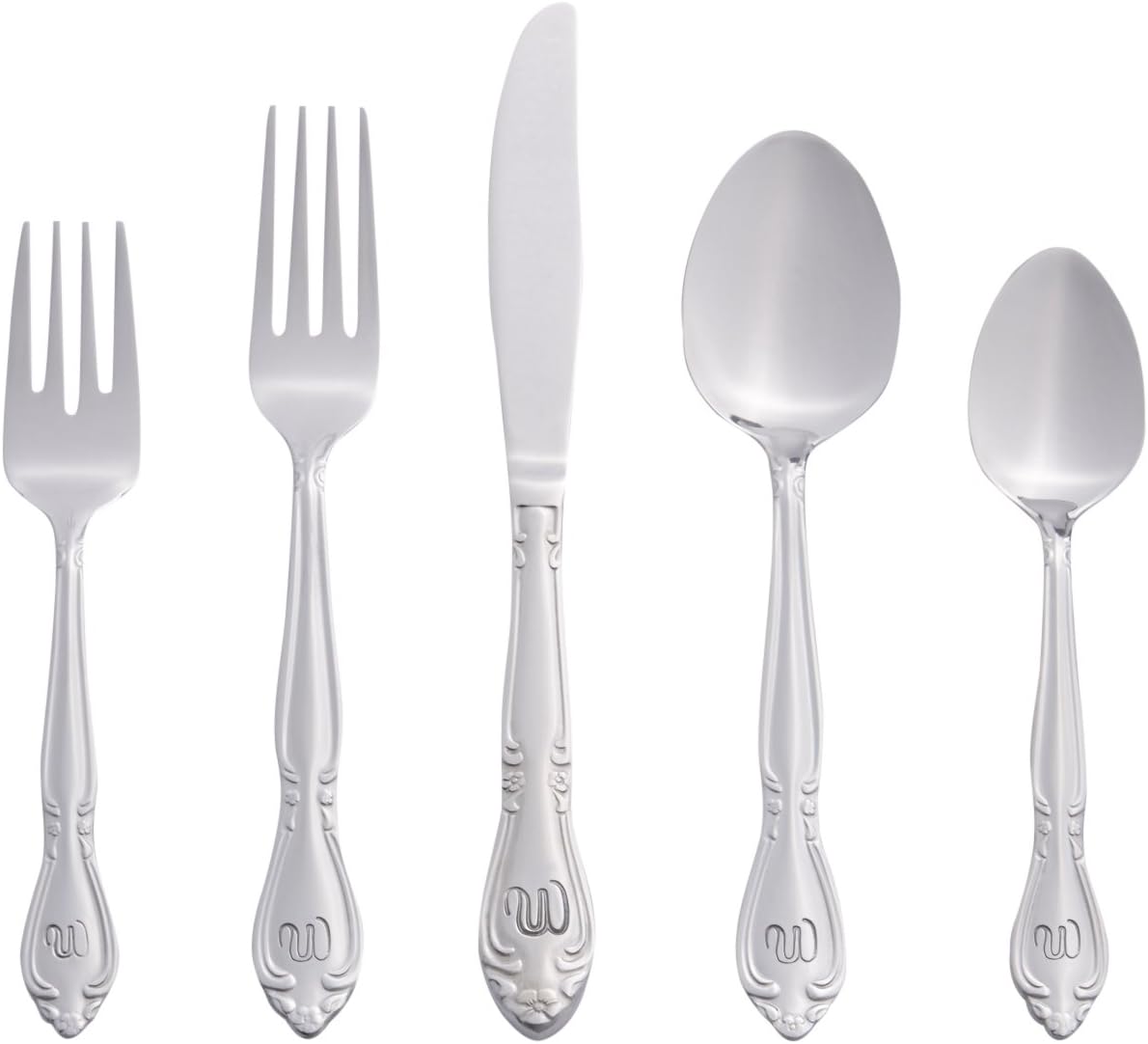 RiverRidge Rose Monogrammed Flatware Set for Elegant Dining