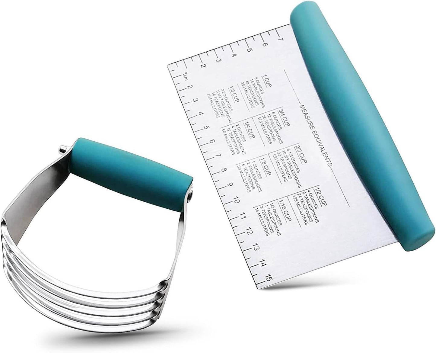 Premium Pastry Blender & Scraper Set - Homemade Delights - Turquoise