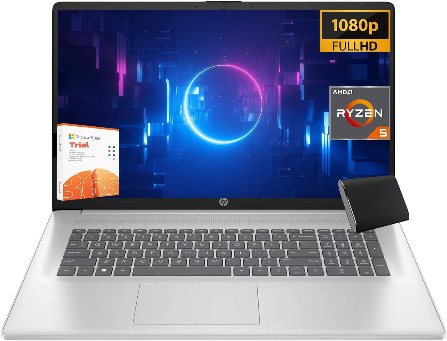 HP 2025 17.3 inch Laptop with AMD Ryzen 5 and 64GB RAM