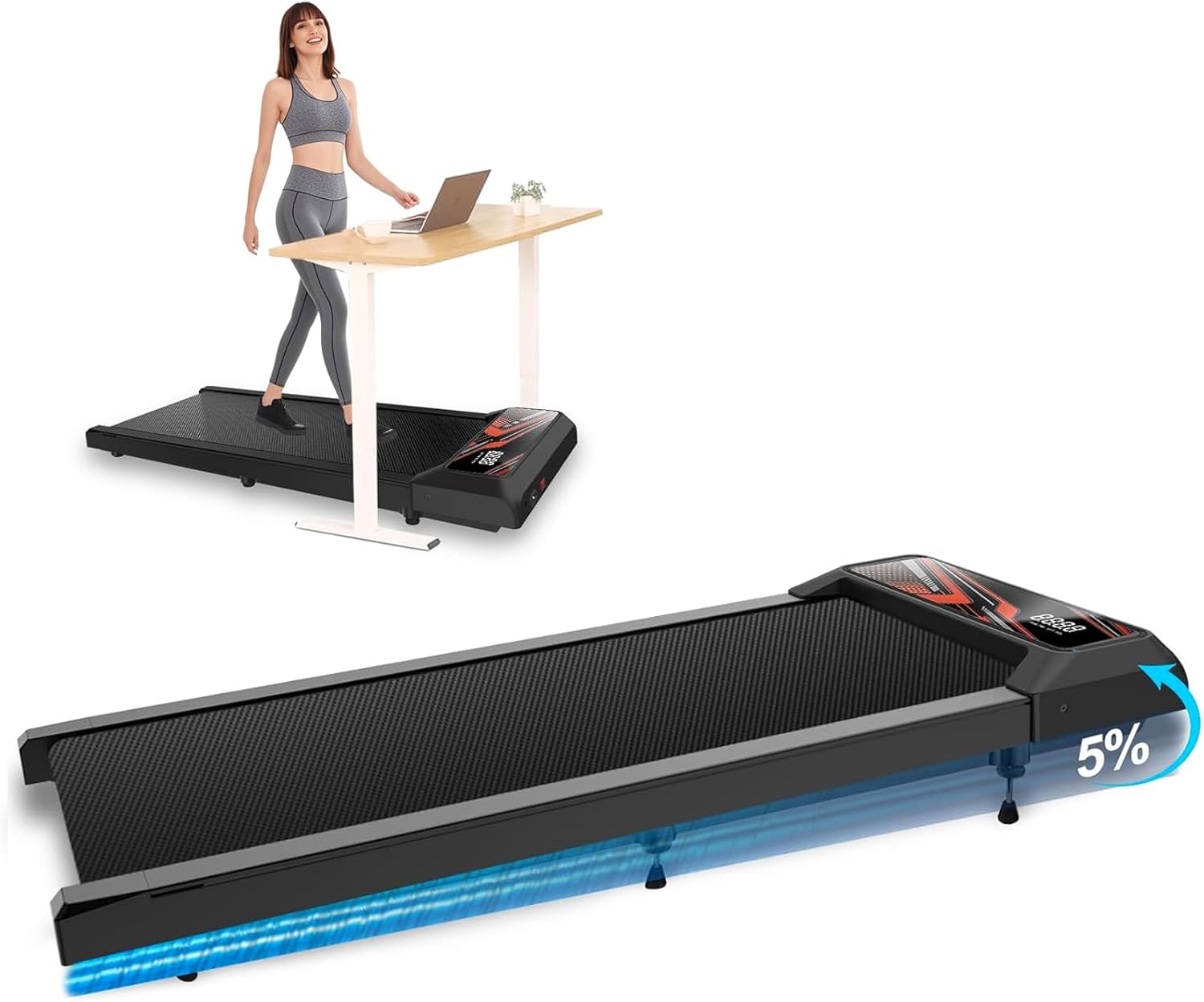 Under Desk Treadmill for Home and Office - Compact and Quiet