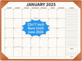 Desk Calendar 2025-2026 with Desktop Mat - Large 22x17 Desk Pad