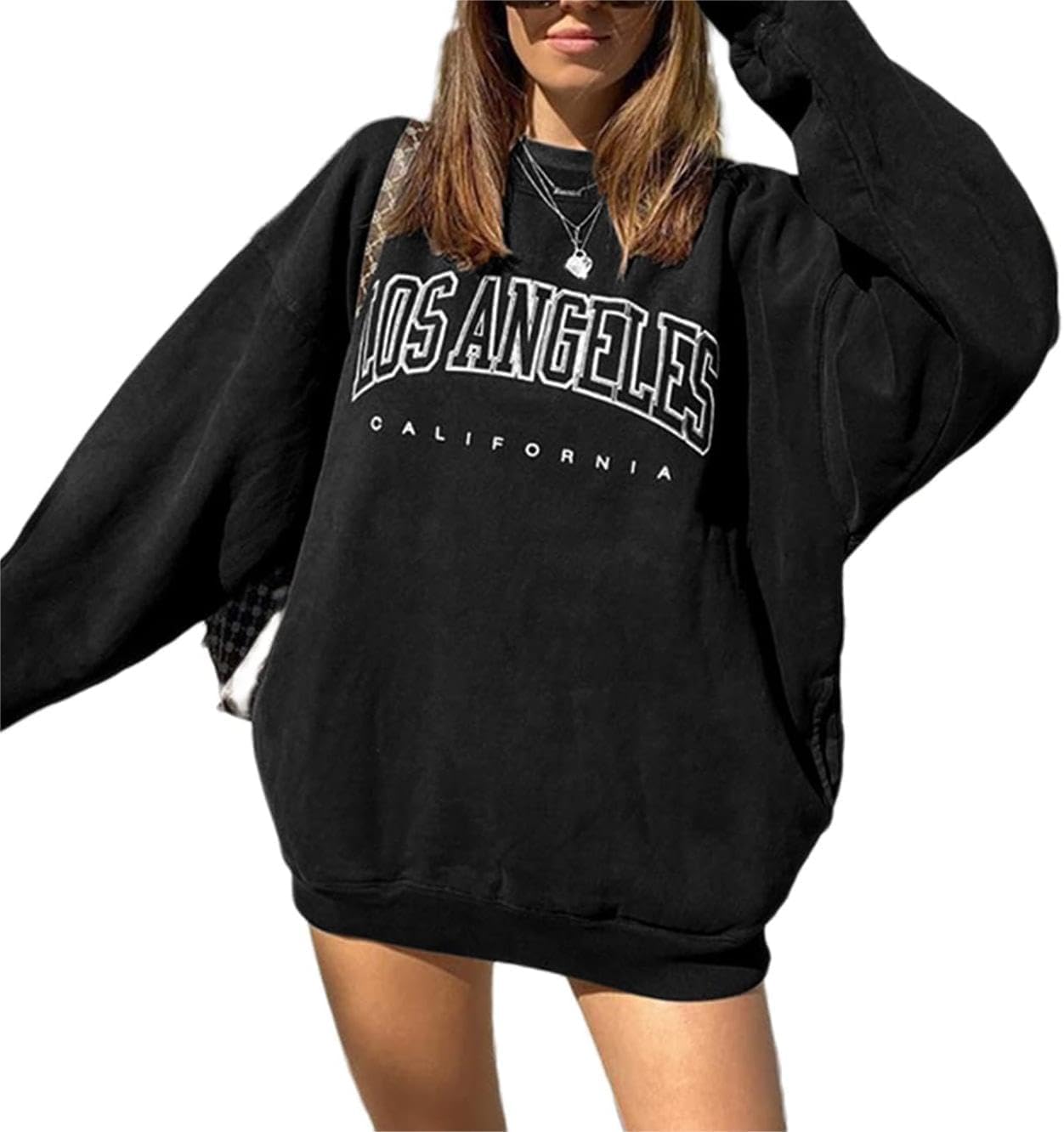 LilyCoco Graphic Sweatshirt: Cozy & Stylish Oversized Charm