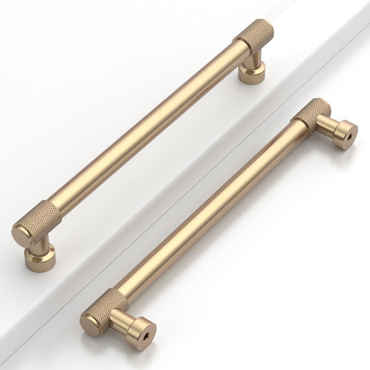 10 Pack 7in Brushed Gold Cabinet Pulls for Kitchen Handles