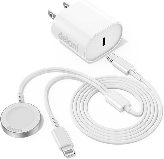 Fast Charging Magnetic Apple Watch Cord & USB-C Cable Set