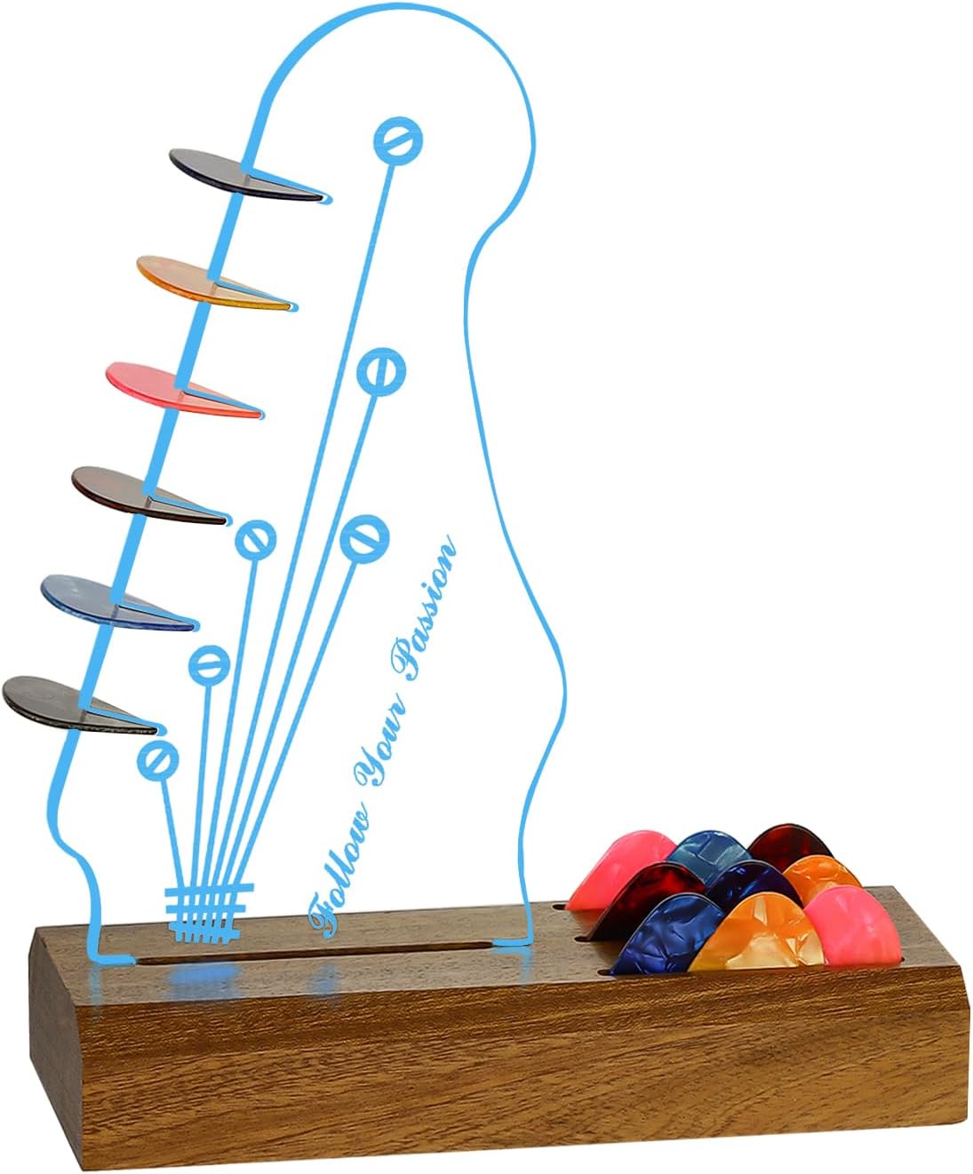 LED Guitar Pick Display Stand - Illuminate Your Picks!