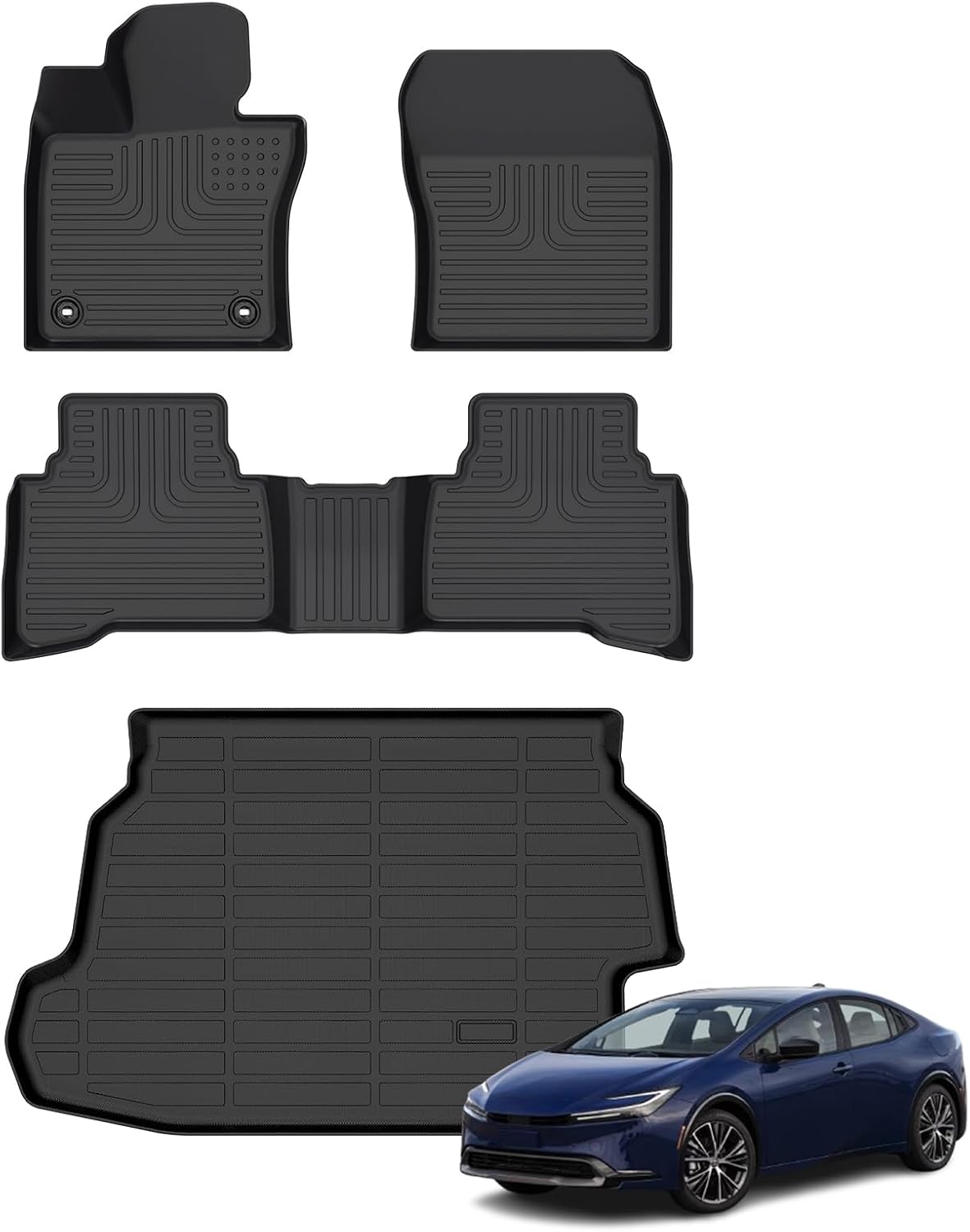 All Weather Floor Mats & Cargo Liner for 2023-2025 Prius