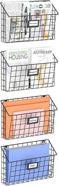 X-cosrack 4-Tier Hanging Wall File Holder - Space-Saving Organization