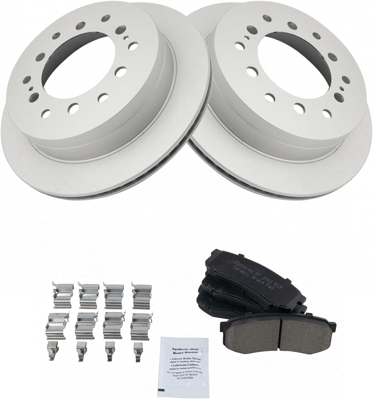 TRQ Rear Brake Pad & Rotor Kit for Lexus GX470 & 4Runner