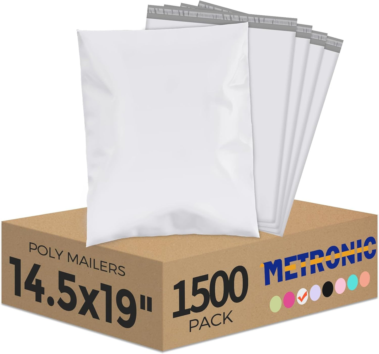 Metronic Poly Mailers 14.5x19 for Safe and Secure Shipping