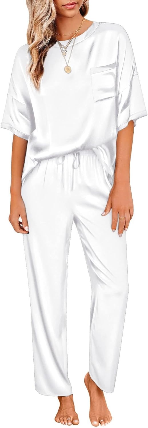 Ekouaer Womens Satin Silky Pajama Set for Ultimate Comfort