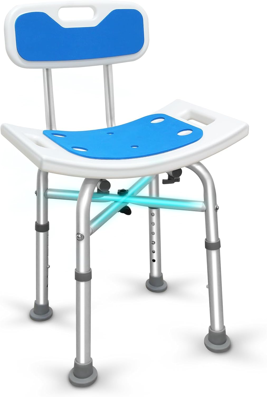 Bcareself Heavy-Duty Shower Stool: 500lb Capacity