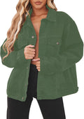 Jean Jacket for Women Distressed Oversized Denim Trucker Coat - Casual