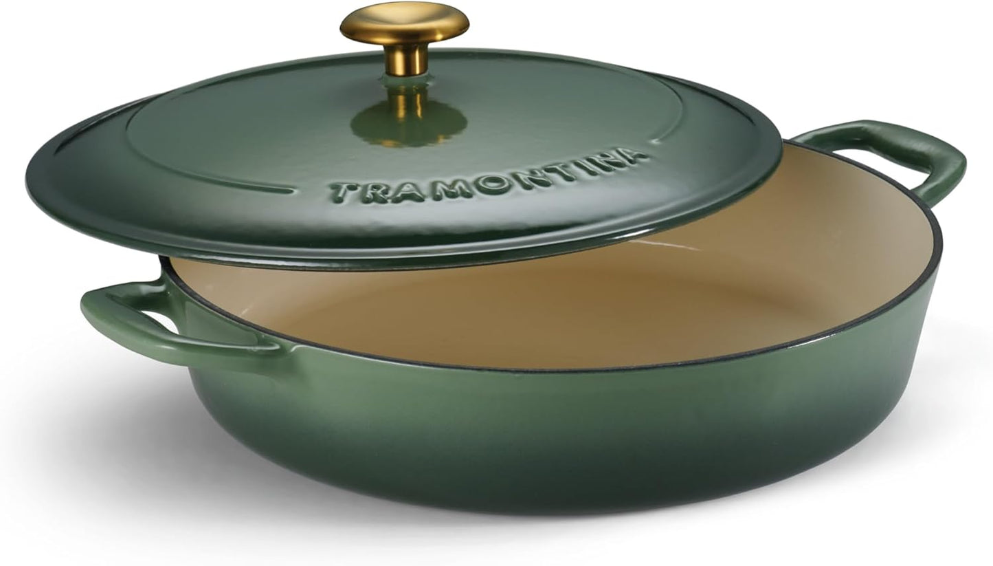 Tramontina Bestow Enameled Cast Iron Braiser Pan for Cooking